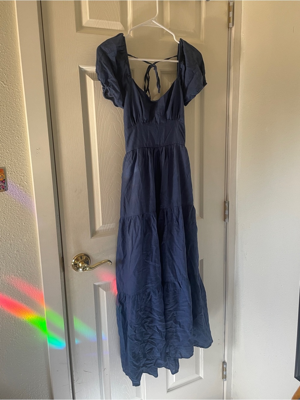 Forever 21 backless navy dress